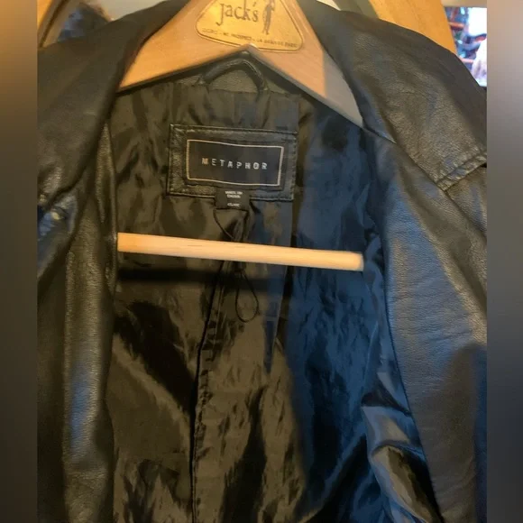 🔥 NWOT Black Faux leather cropped moto jacket - XS - Picture 9 of 15